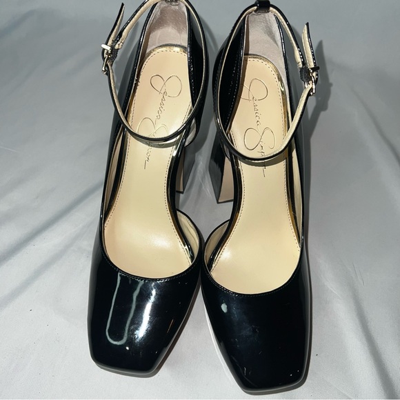 Jessica Simpson Black Patent Leather Platform Pumps - Picture 3 of 13